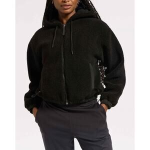Bandier Black 'Hi Pile' Fleece Jacket Size M - NWT